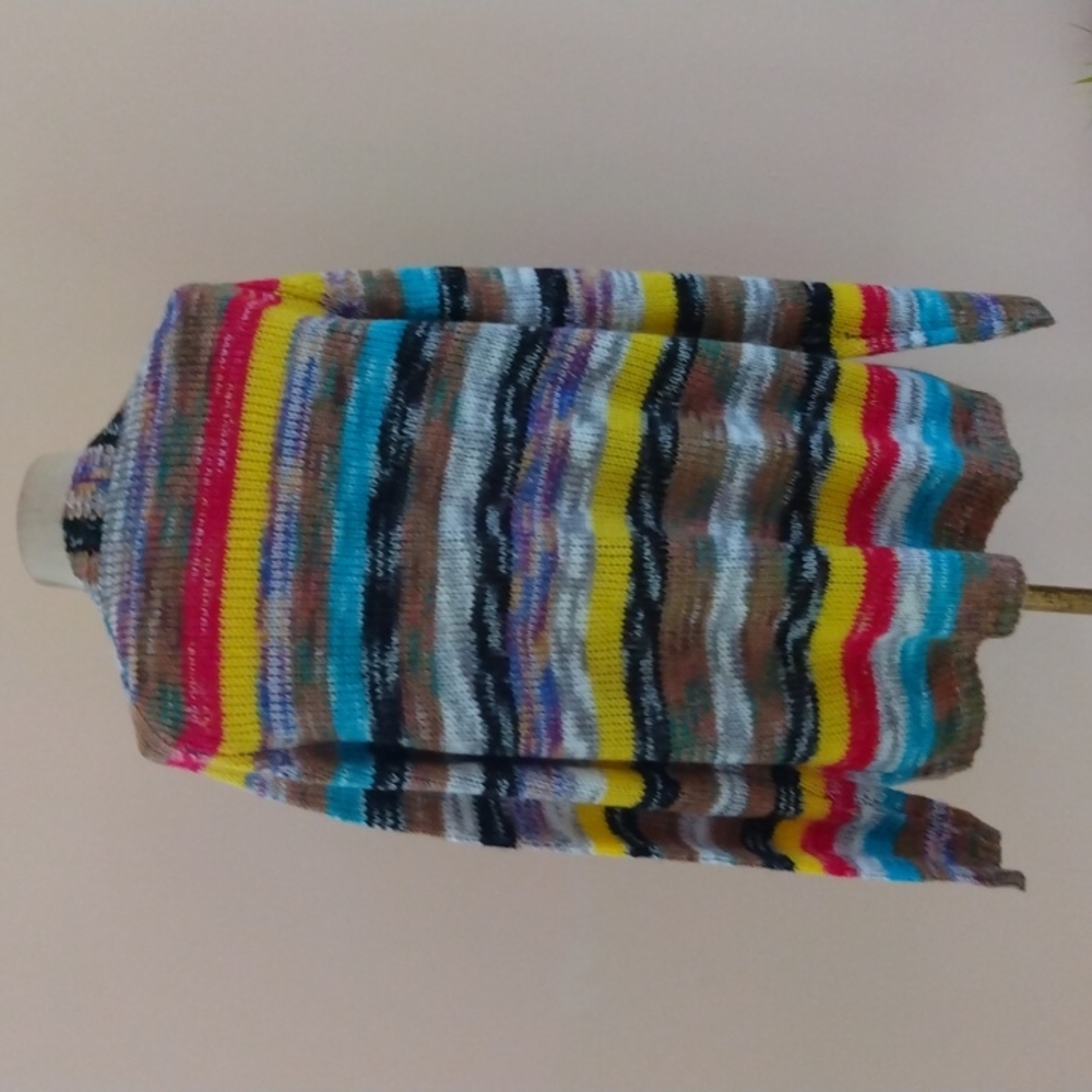 Noracora  Colorful Open Front Knit Sweater. - Picture 4 of 10